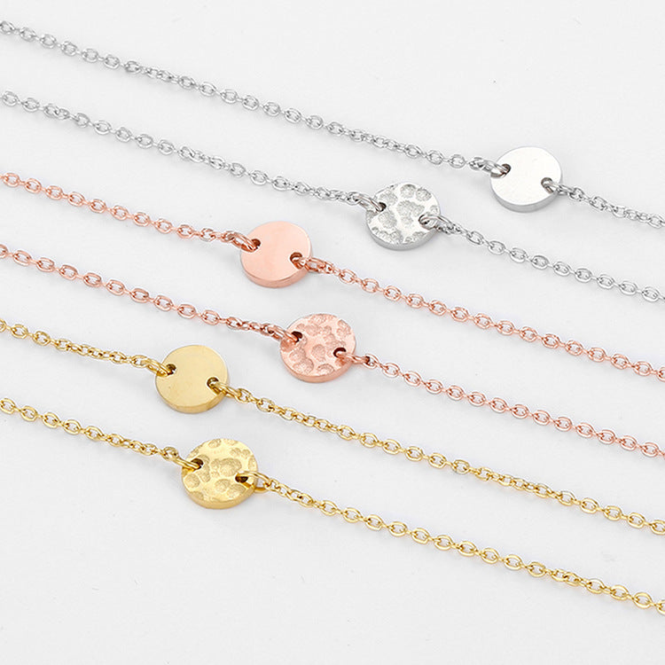 Minimalist round link bracelet three color options
