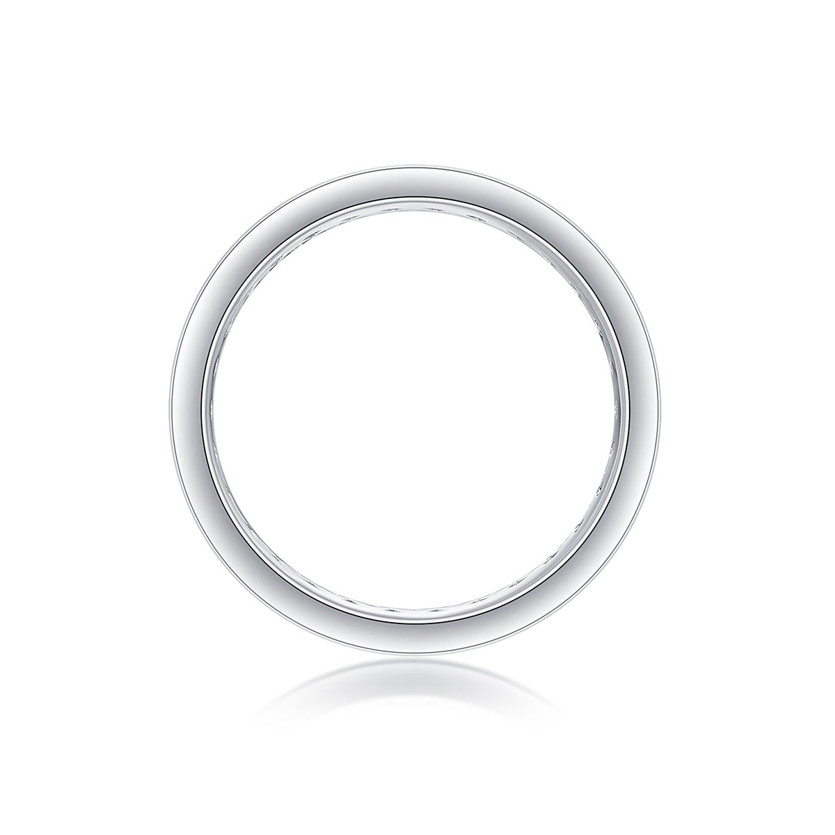 Eternity band moissanite stones full circle design
