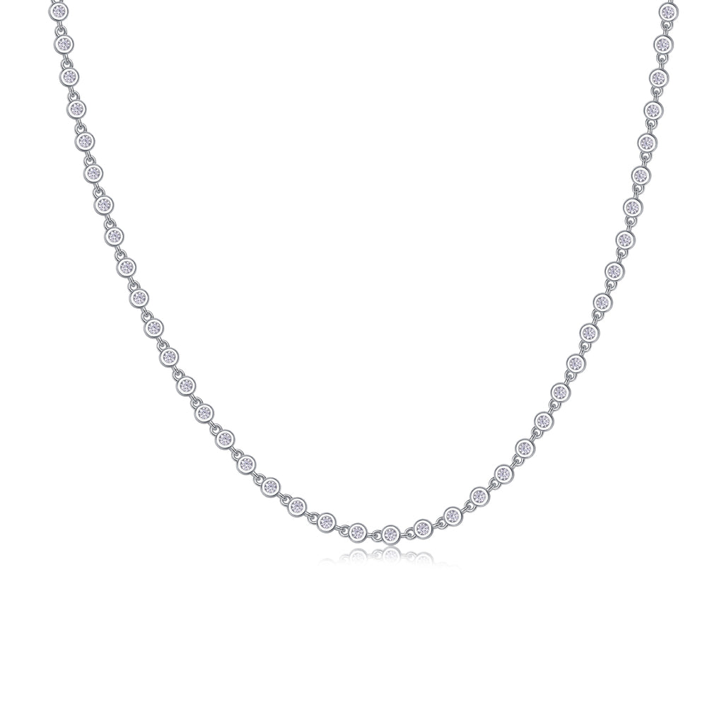 Heart-to-Heart Moissanite Pendant Necklace – 925 Sterling Silver & Platinum Plating