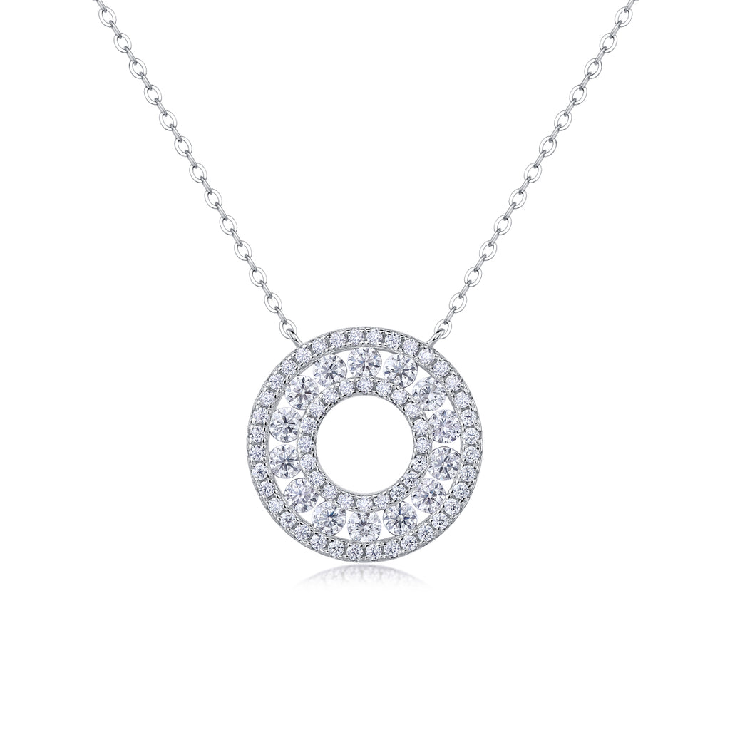 Reciprocating Moissanite Pendant Necklace – 925 Sterling Silver