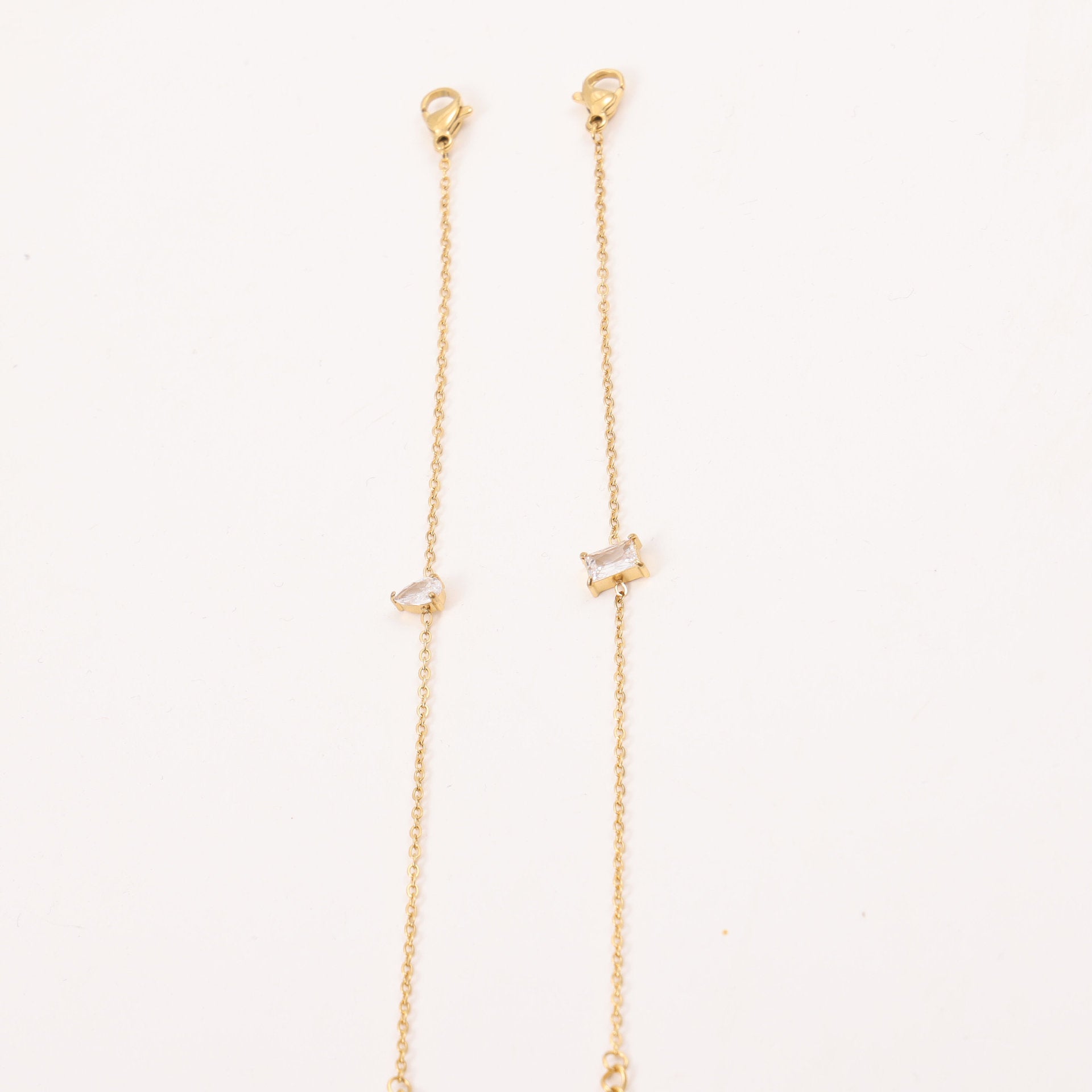 Modern titanium bracelet zircon stones lightweight
