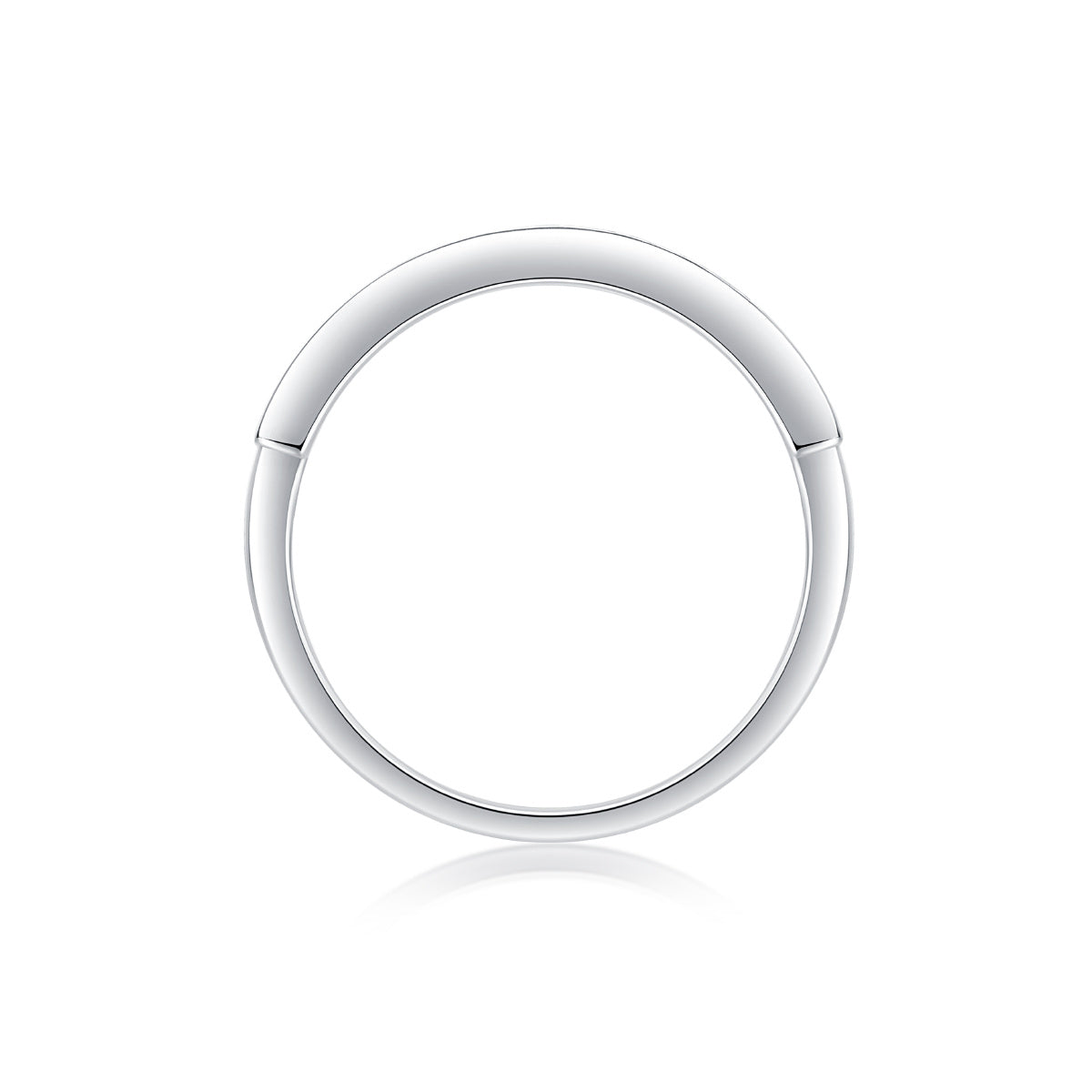 Sterling silver channel ring modern wedding band
